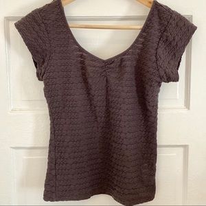 Urban Outfitters Gray Scoop Back T